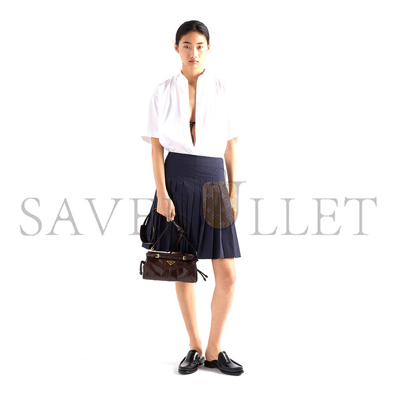 PRADA BONNIE SMALL LEATHER SHOULDER BAG 1BH215 (26*14*12cm)